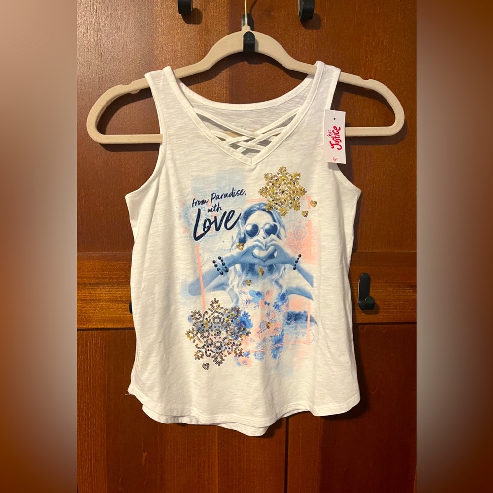 Justice “From Paradise With Love” Tank Top